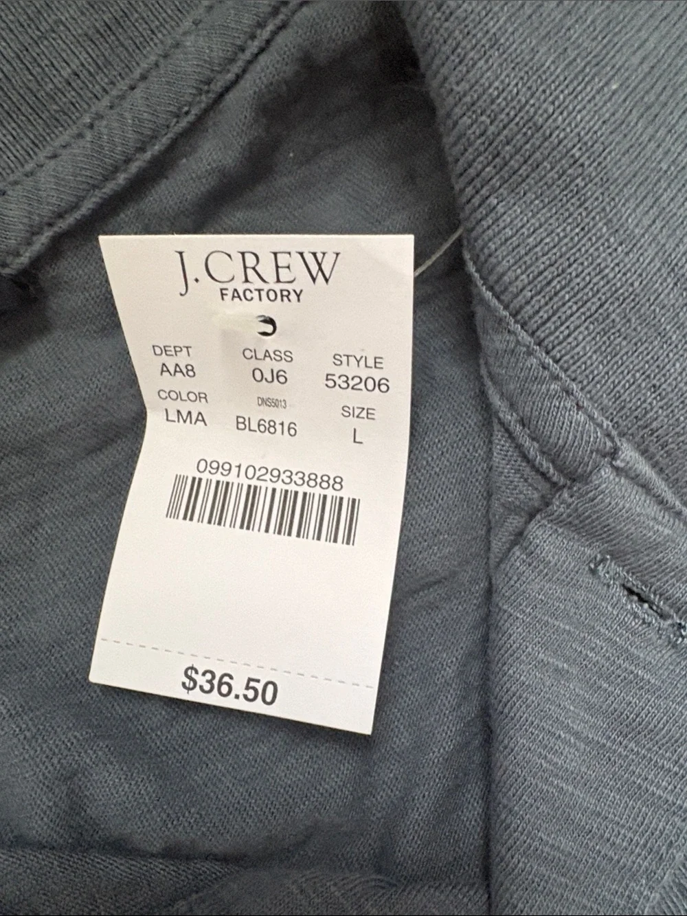 J. Crew Men’s Charcoal Blue Polo Shirt